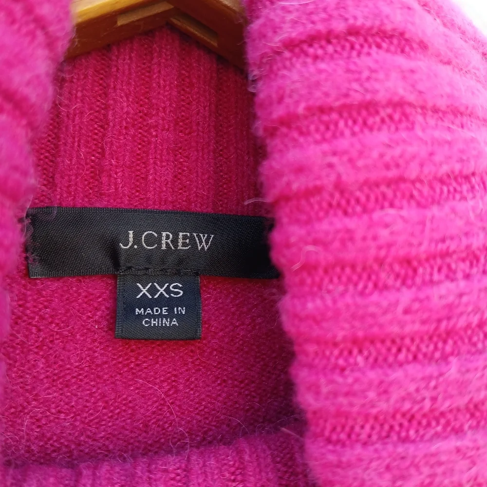 J. Crew Alpaca Wool Pink Turtleneck Sweater
